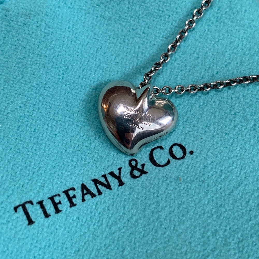 Vintage Tiffany & Co.  Puff Heart Necklace